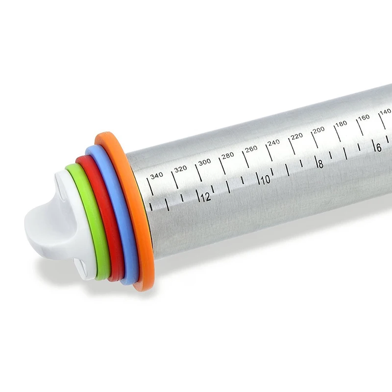 Length Adjustable Rolling Pin Stainless Steel Fondant  44cm Rolling Pin Cake Roller Dough Rolling Pin Bakeware Tools