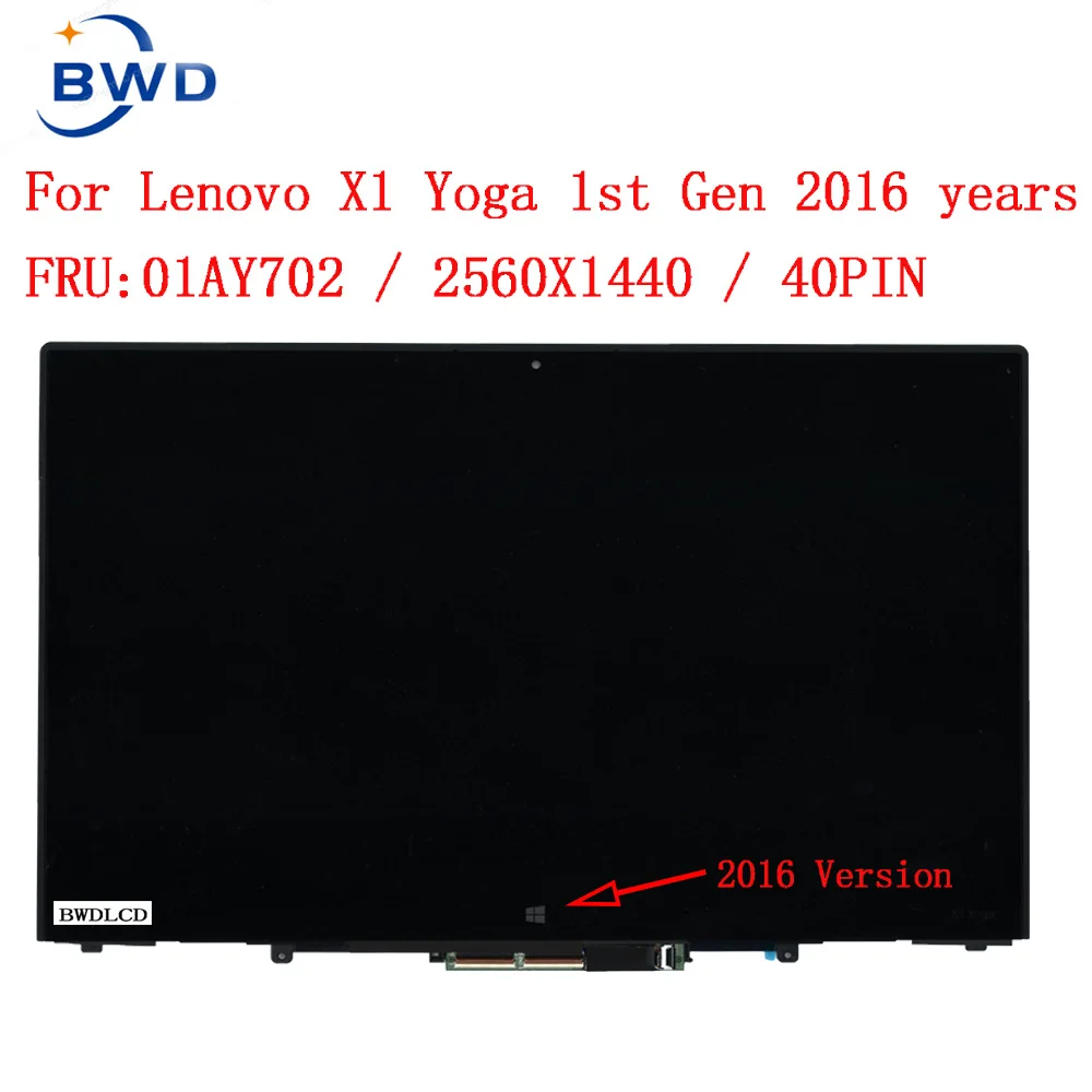 para lenovo x1 yoga lp140qh1 spe3 b140han018 fhd qhd 2560x1440 140 display lcd touch screen digitador assembleia com moldura 01