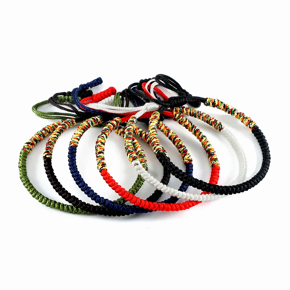 Tibetan Buddhist Lucky Rope Bracelets & Bangles Men Loyalty Fashion Handmade Knots Adjustable Bracelet Women Charm Wrist Jewelry