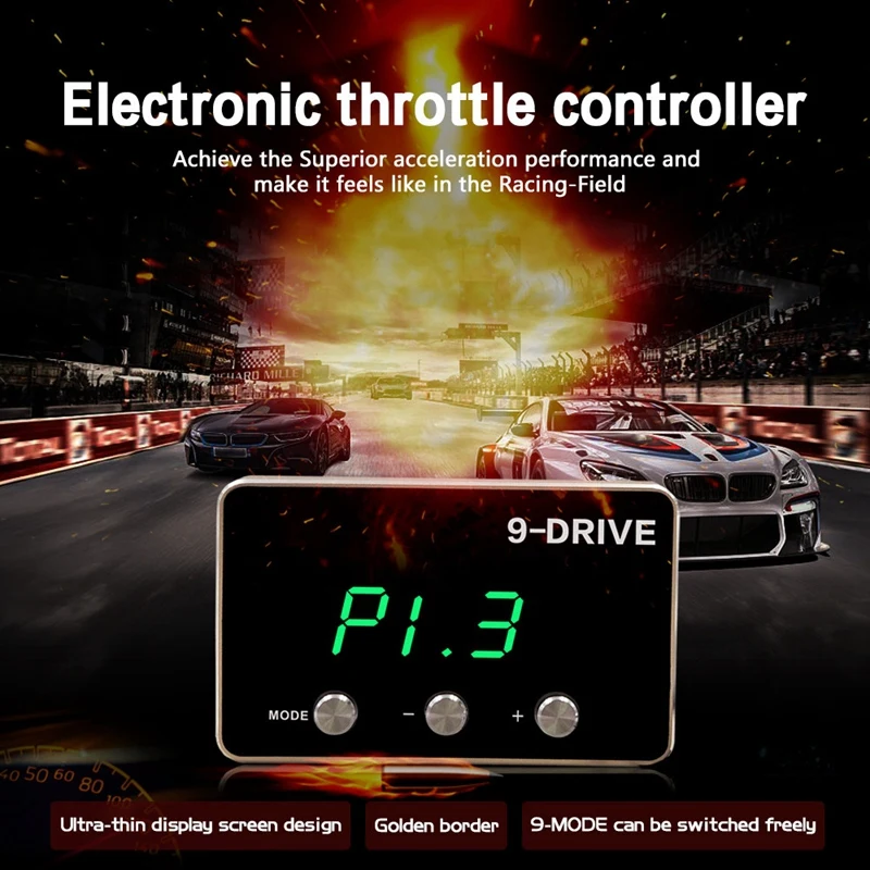 Acceleratore a pedale elettronico 9 modalità acceleratore a pedale a risparmio energetico per Jeep Wrangler JK Dodge Challenger RAM 1500