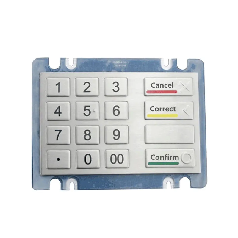 

16 Key Button ATM Type Ruggedised IK07 Vandal-Resistant And Waterproof IP65 Metal Numeric Keypad