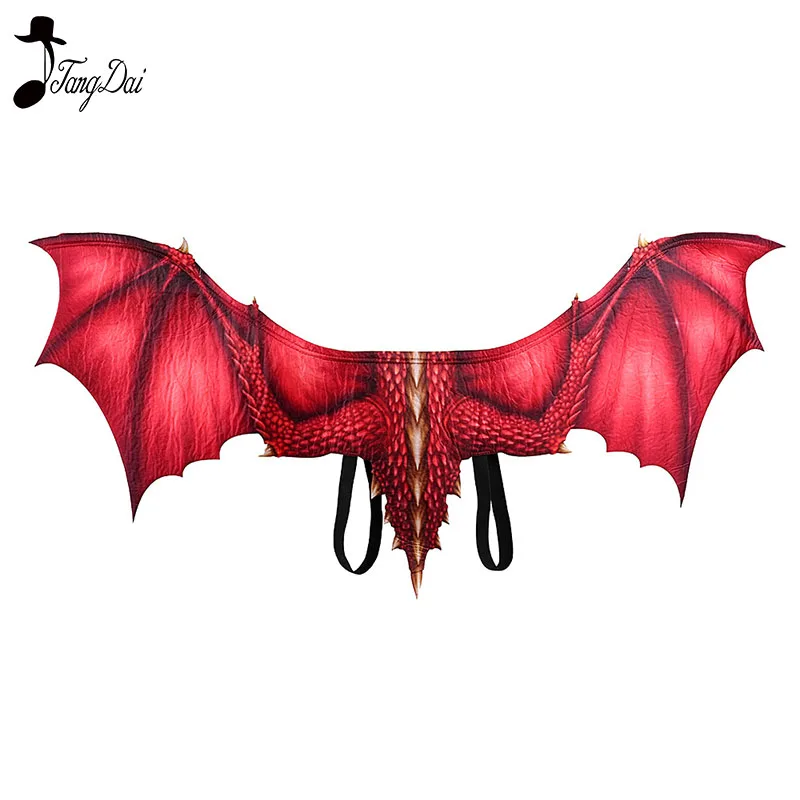 Adult Boy and Girl New Year Decoration Carnival Party Animal Costume cosplay Dinosaur dragon demon Face mask and wings