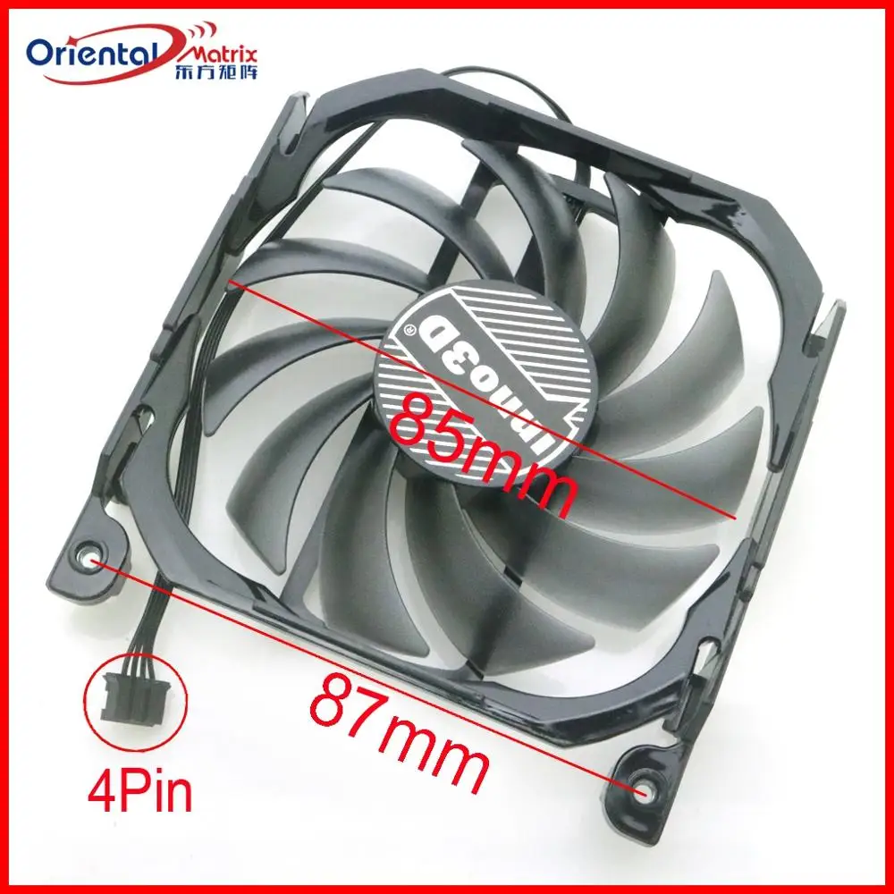 CF-12915S DC12V 0.35A 85mm 4Pin VGA Fan For INNO3D GTX1060 ITX GTX650ti 750 750ti Graphics Card Cooling Fan