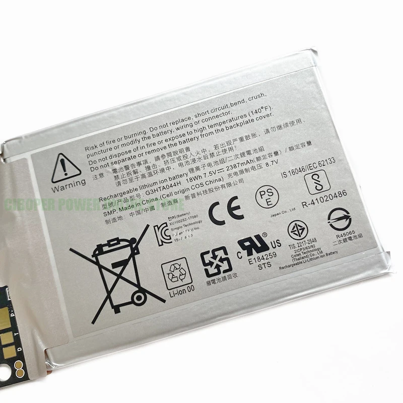 CP Original Tablet Battery G3HTA044H DAK822470K G3HTA020H 7.5V/18.0WH/2387mAh For Surface Book 1 1703 1704 1705 Screen Battery