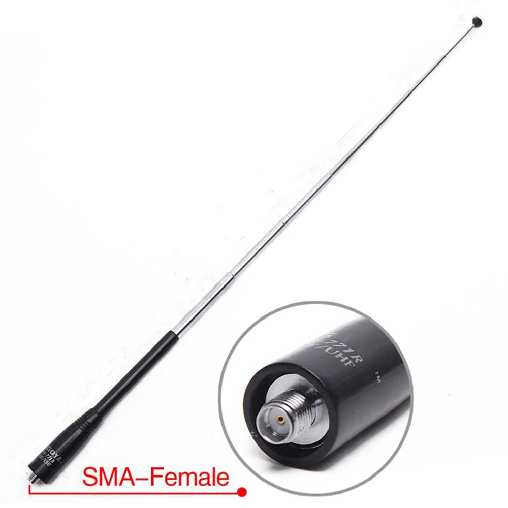 

NA-771R 16-Inch Retractable/Telescopic VHF/UHF (144/430Mhz) Antenna SMA-Female for Baofeng,TYT,Wonxun,Puxing ,Linton etc Radios