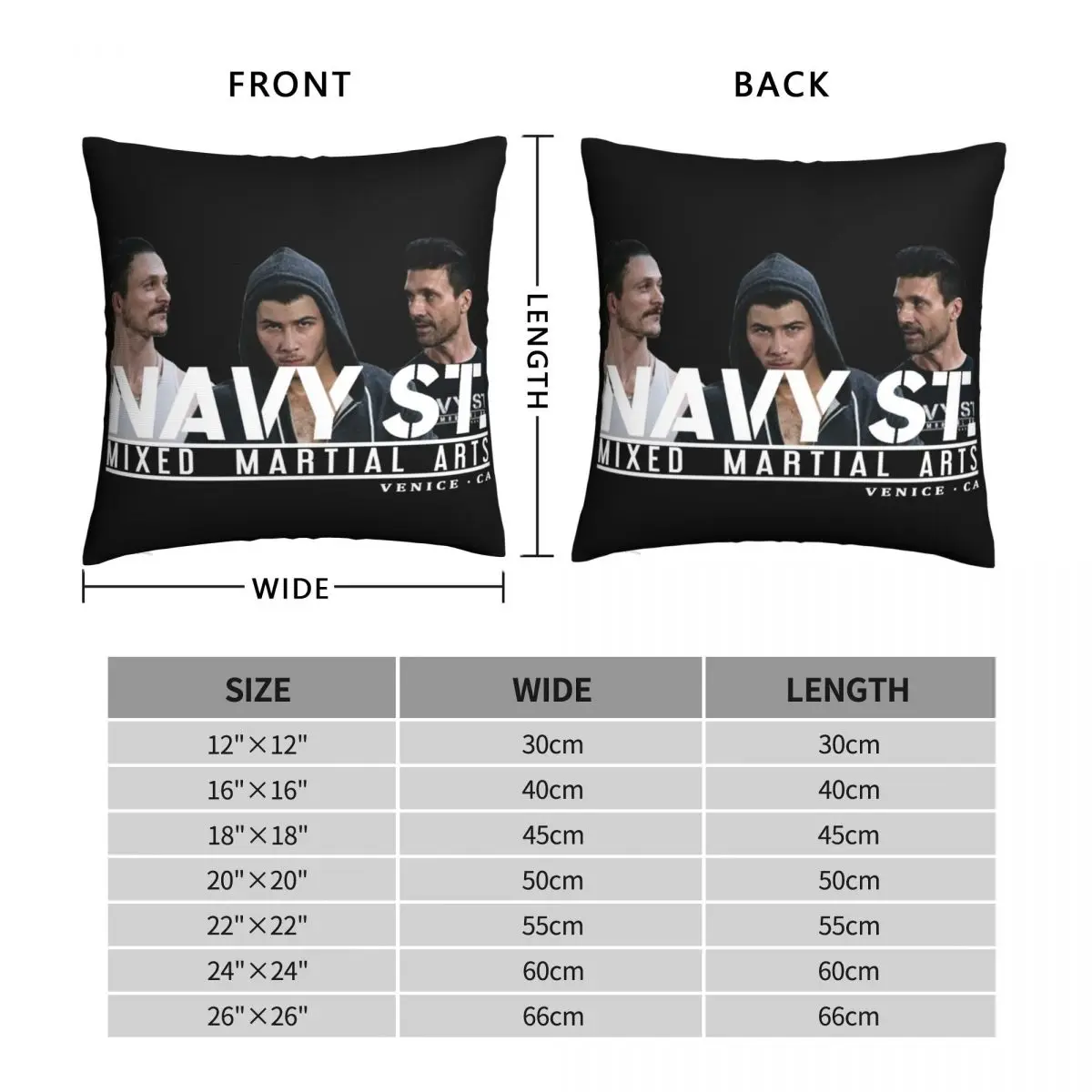 Kingdom Navy St. Boys Mixed Martial Art Square Pillowcase Polyester Linen Velvet Pattern Zip Decor Sofa Seater Cushion Cover 18