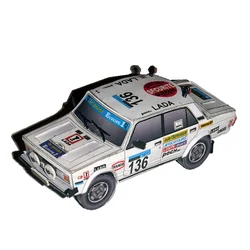 Lada VAZ-2105 1983 1:32 Dakar Rally Racing Car Mini Origami Art 3D Paper Model Papercraft DIY Adult Handmade Craft Toys ZX-035