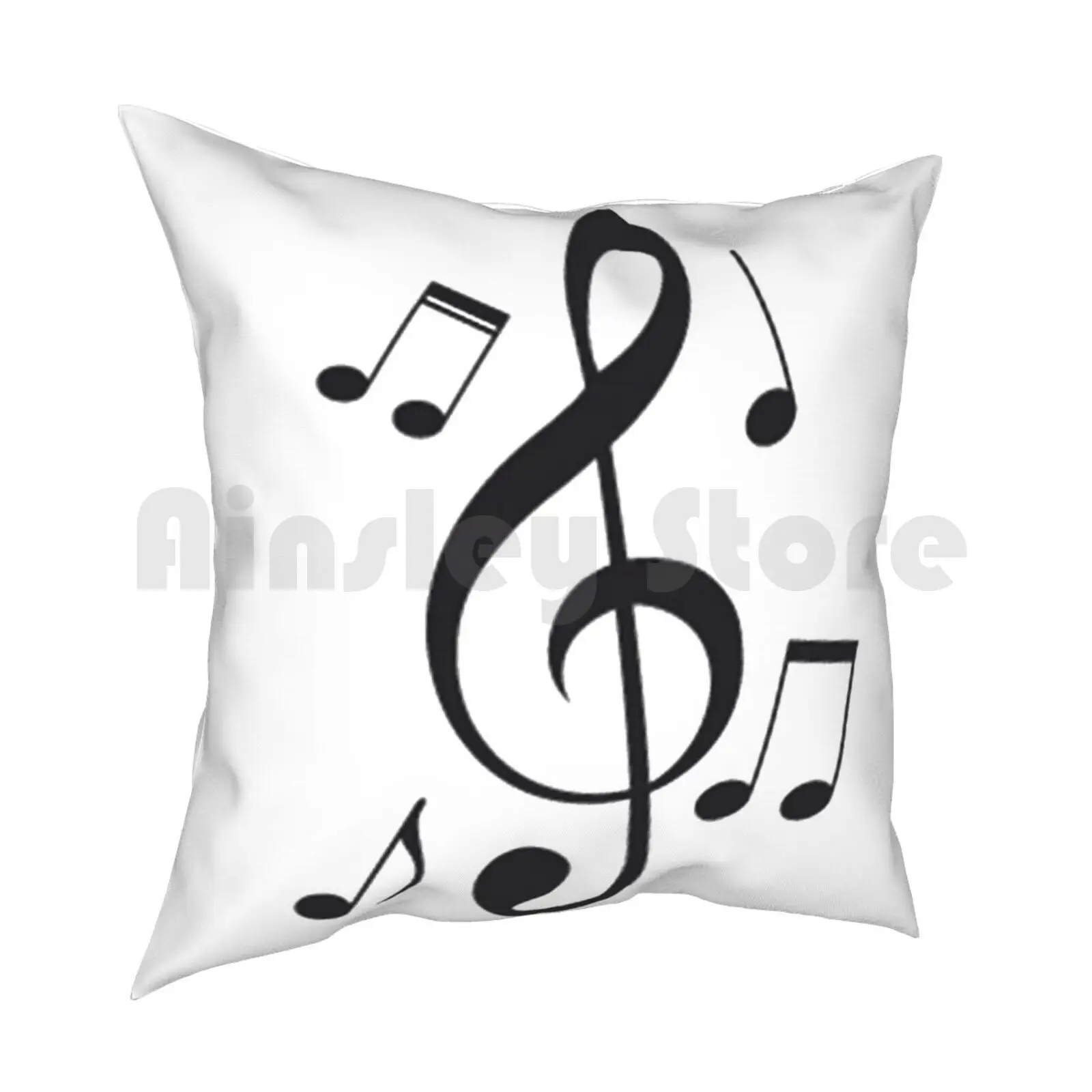 Music Note Pillow Case Printed Home Soft Throw Pillow Music Note Music Note Style Colors Animals Graphite Tatoo Aztec