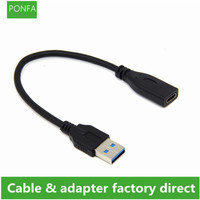 High Speed USB 3.1 Type C Female to USB 3.0 Male Port Cable Adapter USB-C to USB3.0 Type-A Connector Converte 0.2m/20cm