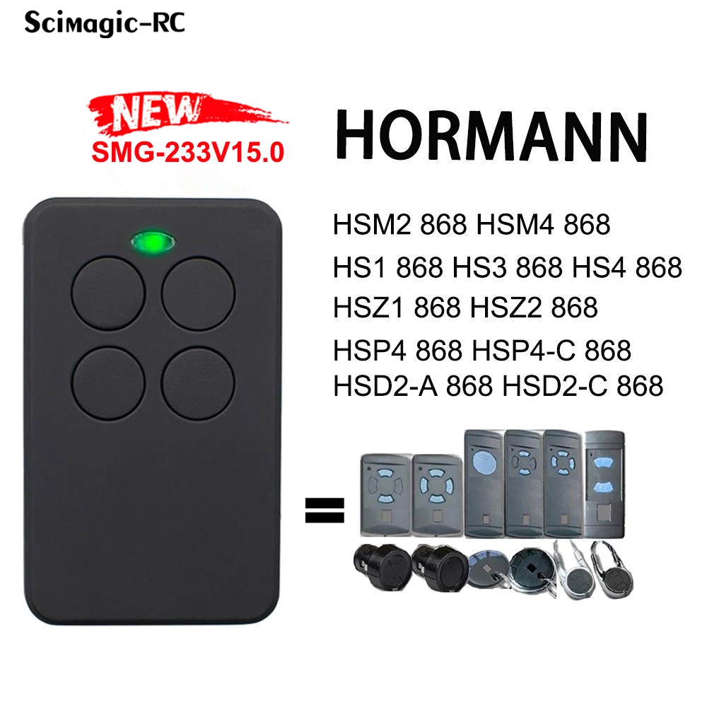 

Hormann 868mhz Remote Control Garage Opener For HORMANN HSM2 HSM4 HSE2 HSE4 HS2 HS4 Door Gate Replicator Clone 868.35MHz