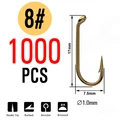 1000 piezas Tamaño 8