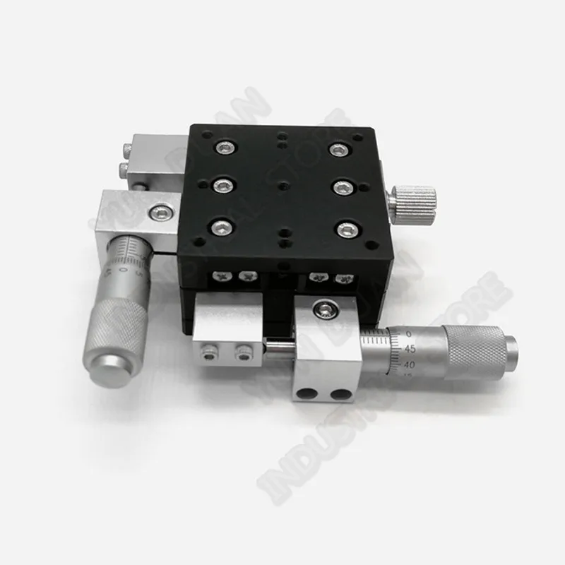 

FineTuning Platform 50*50mm XYAxis Trimming Station Manual Displacement Cross Roller Guide Way Linear Stage Sliding Table LY50-L