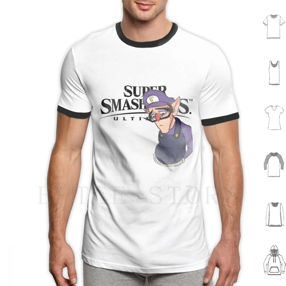 Waluigi Sumer Smash Bros Ultimate Disappointment T Shirt Cotton Men DIY Print Super Smash Bros Super Smash Bros Super Smash