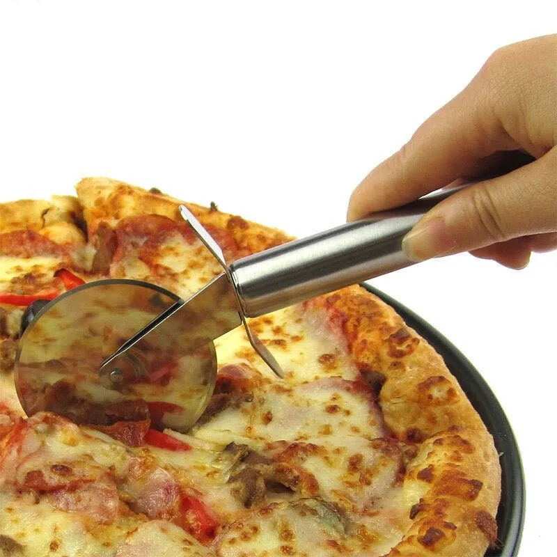 

Household Pizza Knife Stainless Steel Pizza Single Wheel Cut Tools Diameter 6.5CM Kitchen Cake Tools Wheel Waffle Cookies