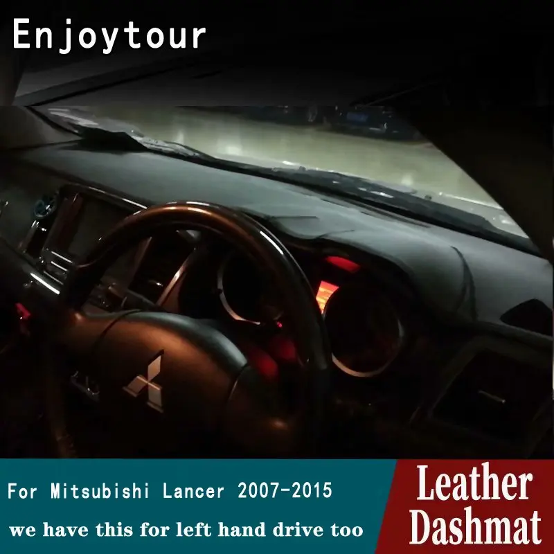 

For Mitsubishi Lancer Ex Evo 2007 2008 2009 2010 2012 2013 2014 2015 Leather Dashmat Dashboard Cover Pad Dash Mat Carpet Car RHD