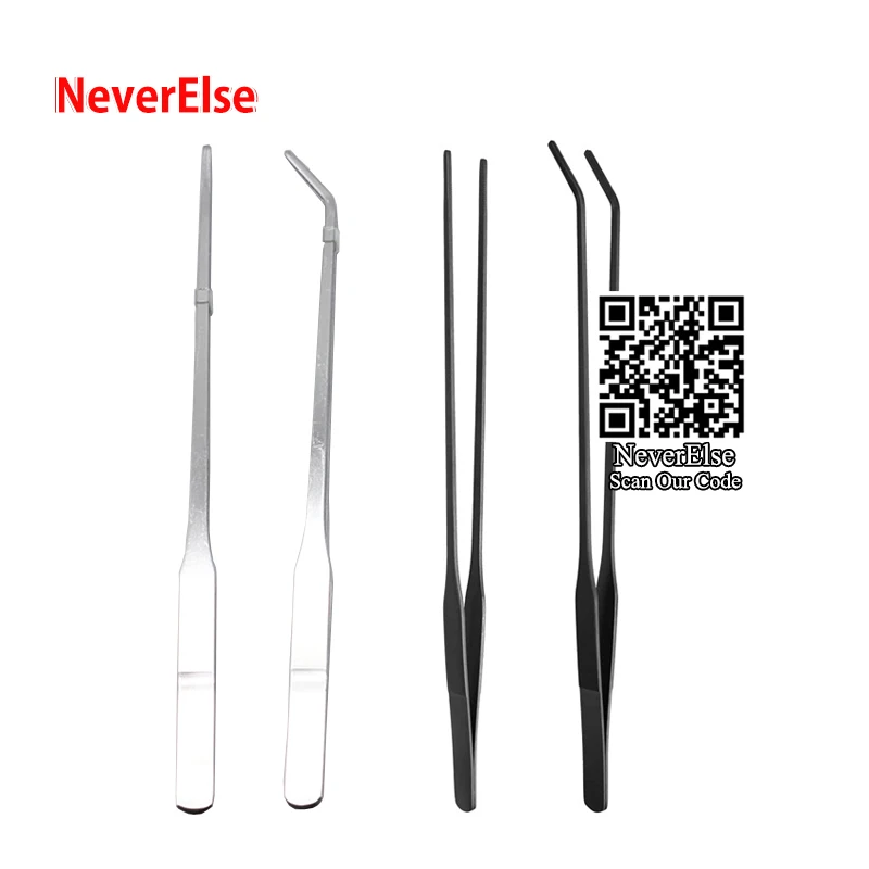 27cm 38cm 48cm Aquarium tweezers Stainless Steel, Non-slip Antiskid Long Tweezers for aquatic water grass Plants waterweed tank