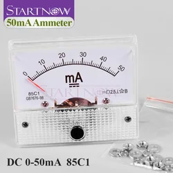 85C1 DC Analog Amperemeter 0-50mA Pointer Strom Spannung Meter Gauge AMP Milliammeter Panel Für CO2 Laser Rohr Netzteil