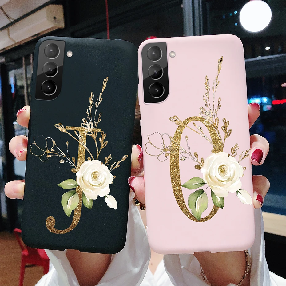 Do Samsung S21 5G S21 Ultra Plus etui Slim miękkie słodkie litery pokrywa dla Samsung Galaxy S21 Plus 5G S21 + S 21 Ultra etui na telefony