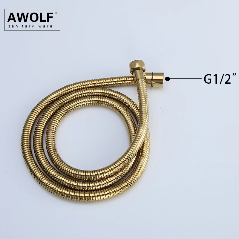 Imagem -06 - Awolf Banheiro Misturador de Bidê Titânio Ouro Chuveiro Higiênico para Banheiro Latão Maciço Pulverizador de Bidê Quente e Frio Ducha wc Ap2237