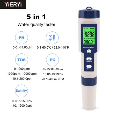 Water Quality 5-in-1 Meter yieryi