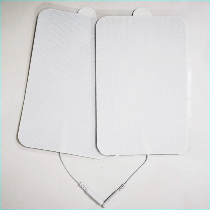 

New 10pairs/lot 10x15cm 2mm Plug Reusable Pulse Electrode Pad For Tens Acupuncture Digital Therapy Machine Massager High Quality