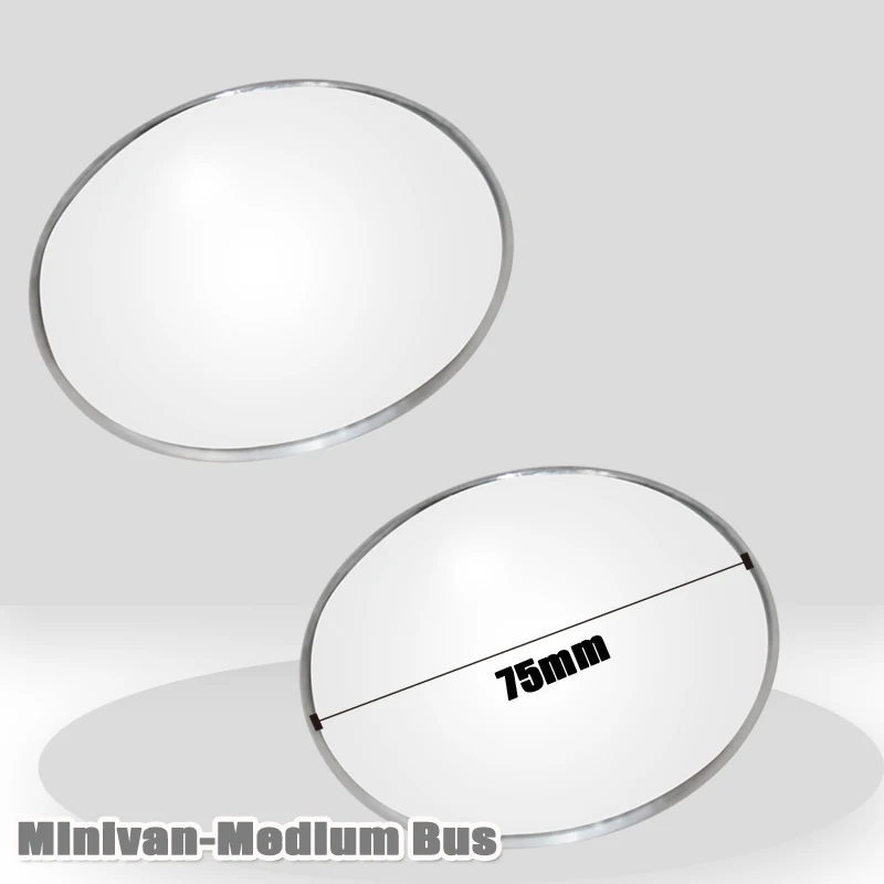 2Pcs 75mm Medium Van Truck Bus Auto Accessories Blind Spot Mirror Wide Angle Convex Rear View Parking Rearview Mirror