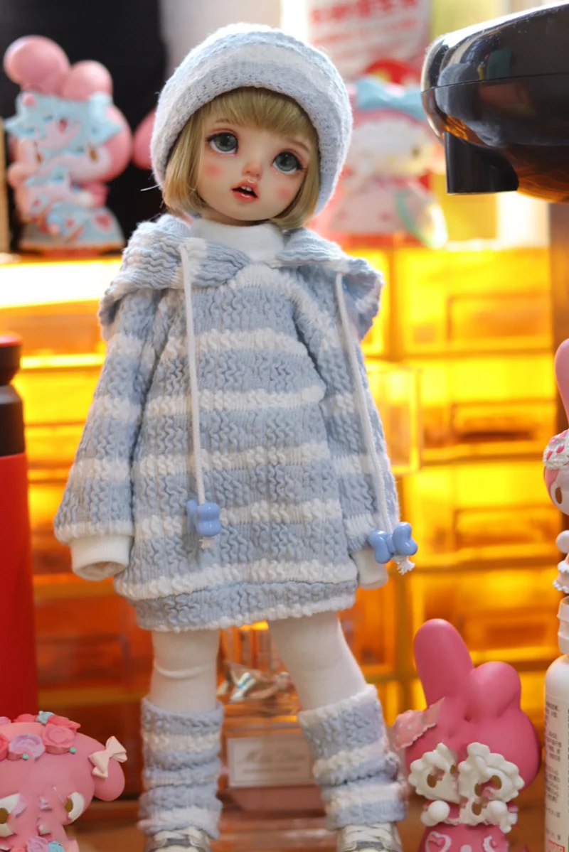 1/6 1/4 Scale BJD Clothes Cute Suit Sweater + Hat + Pantyhose +Socks Set Doll Outfit For BJD/SD YOSD MSD MDD Accessories C1404