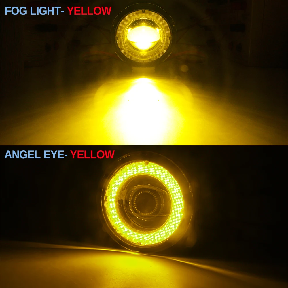 2 Stuks Auto Mistlamp Montage Led Angel Eye Dagrijverlichting Drl 30W H11 12V Voor Mitsubishi Outlander 2006-2019