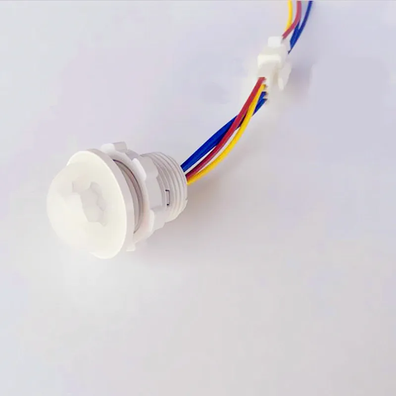 4-6m zakres pomiarowy czujnik ruchu na podczerwień pir przełącznik AC 100-240V 220V automatyczne wrażliwe podczerwieni przełączniki dla LED lampa biały