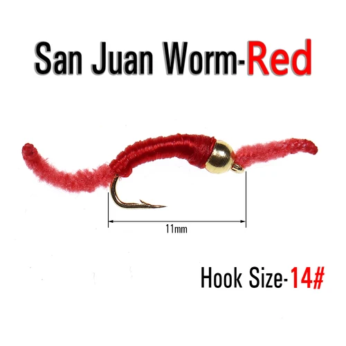 Imagen 2 del producto ICERIO 6 uds San Juan gusano pesca con mosca trucha señuelo cebos