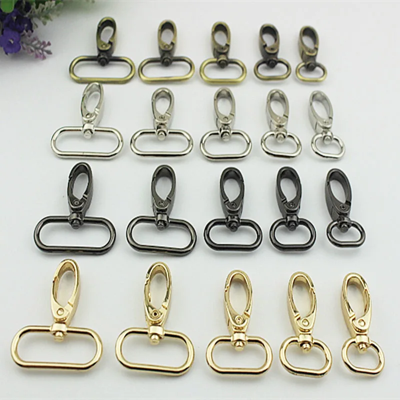 

30pcs 15/20/25/32/38mm Bags Strap Metal Buckles Lobster Swivel Carabiner Snap Hook Clasp Collar KeyChain Hanger DIY Accessories