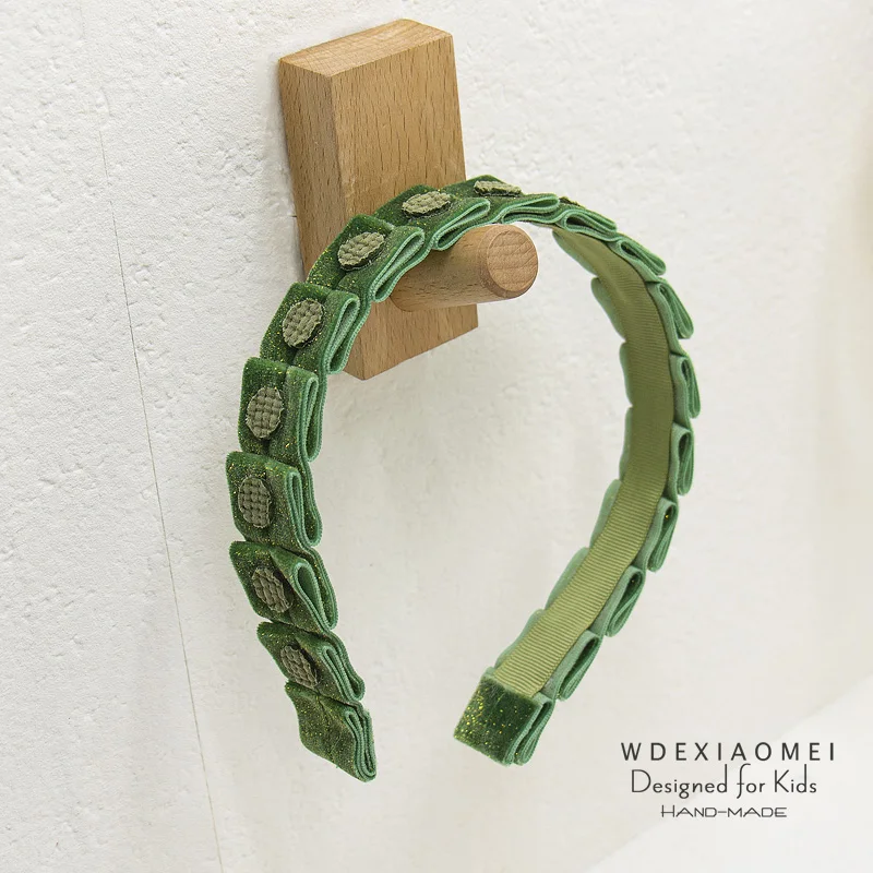 

Cute Girls Children Hairbands Headband Sweet Shiny Velvet With Tailor Cloth Dots Hairband Hair Hoop Fashion Kid Hair Accessories