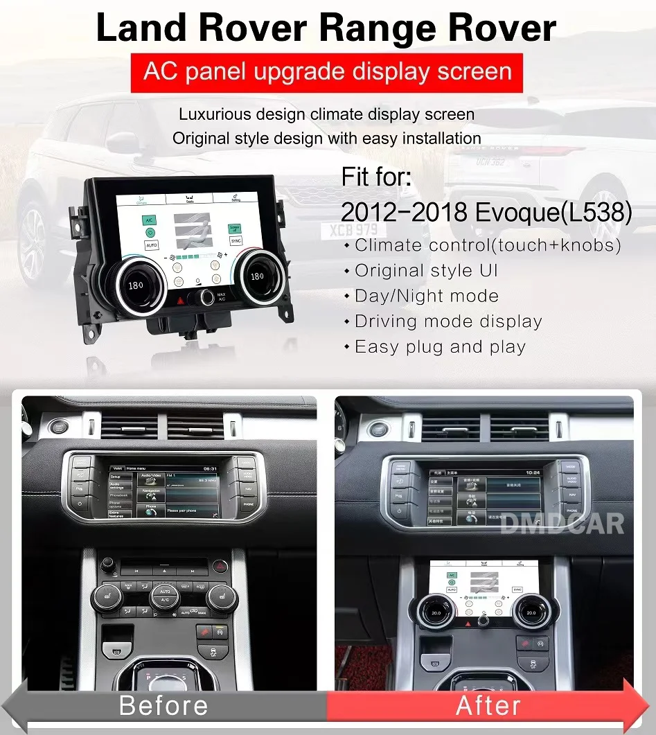 AC Panel Display Screen LCD Climate Board For Land Rover Range Rover Evoque LRX L538 2012 - 2019 Air Conditioning Control