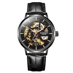 Automatic Mechanical Watch GUANQIN GJ16148 2024 New Watch Men's Skeleton Retro Men's watch Men's Watch Top Brand Luxury Dropship