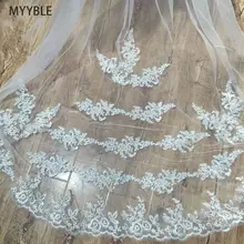 Long Lace Edge Wedding Veil 3M 5M #6