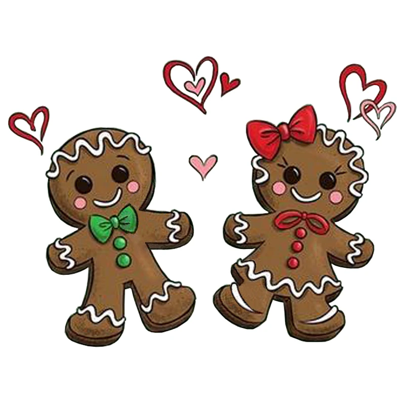 Nowe matryce do cięcia metalu boże narodzenie Gingerbread Man chłopiec i dziewczynka 2-in-1 szablony umrzeć wyciąć formy do Scrapbooking papierowa