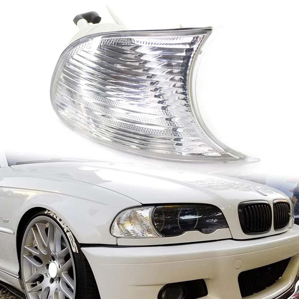 Auto Front Turn Signal Lamp Corner Lights Shell w/ Clear Lens Right For BMW 3 Series E46 323Ci 325Ci 328Ci 330Ci 2DR 2000 2001