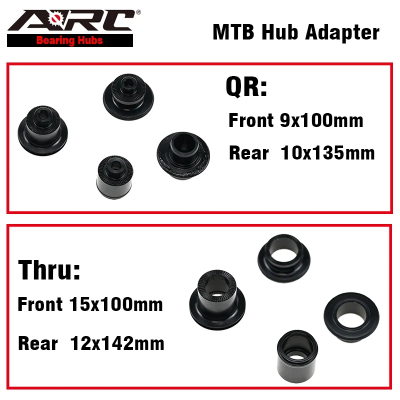 

ARC MTB Hub Adapter for MT009/MT007/MT010CB/MT010CB PRO Front 9/15x100 Rear 10x135 12x142 QR / Thru Cap for Bicycle Hub adapter