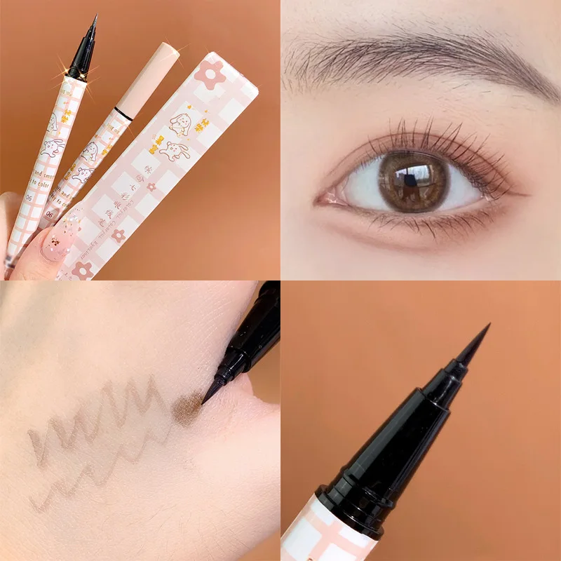 Brown Liquid Eyeliner Makeup Pen Waterproof Long-lasting Eyeliner Sweat-proof Not Easy to Smudge Eye Liner Makeup
