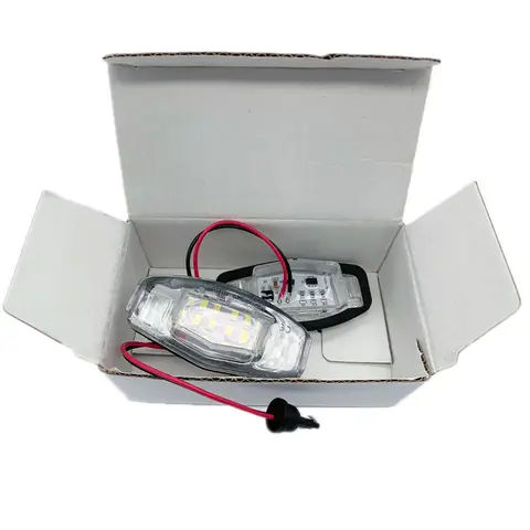 18 LED 번호판 조명, 아큐라 RL TSX RDX, 혼다 시빅용, 혼다 어코드, 혼다 오딧세이, 혼다 아큐라용, 2 개
