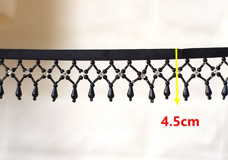 3 Yard/Lot Strass-Anhänger Perlenbesetzte Spitzenborte Quaste DIY Bühnenbekleidung Heimvorhang Hochzeitskleid Dekorative Accessoires – Detail 1