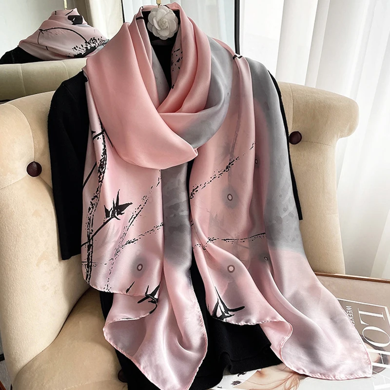 Summer Sunscreen 180*90cm Bandanna Popular Leopard Print Silk Scarves Fashion Large Shawl Lady Seaside Beach Towel foulard