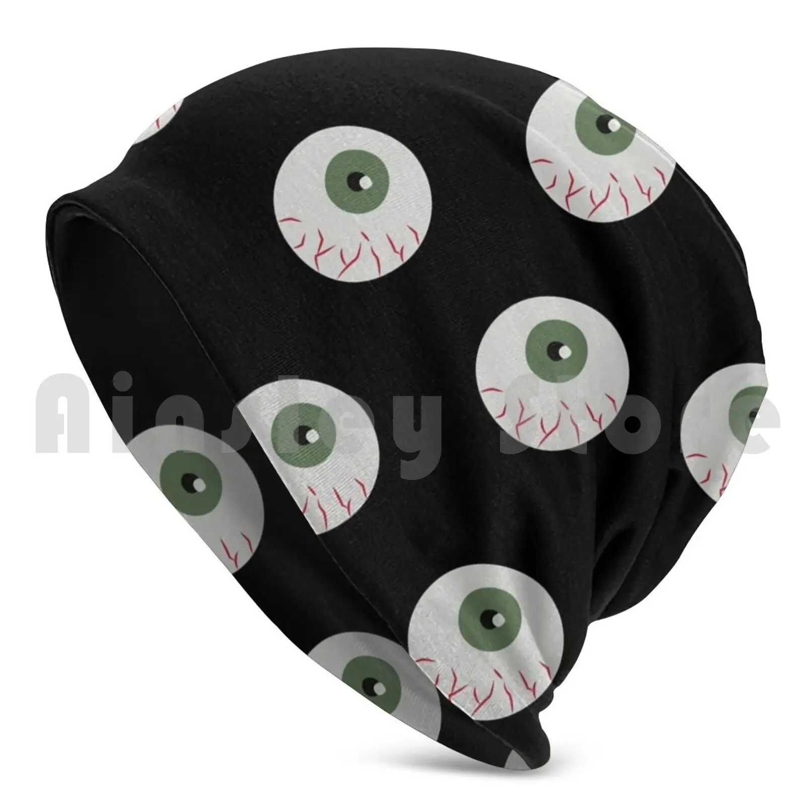 Halloween Eyes Beanies Knit Hat Hip Hop Ghost Ghosts Halloween Horror Monster Scary Weird Spooky Spook Spirit