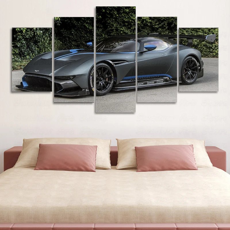 5 Piece HD Martin Vulcan 5pcs Supercar Poster Painting  Canvas Paintings Wall Art Home Decor