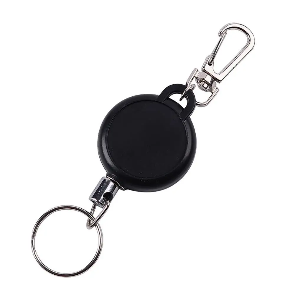 Hot Sell Steel Wire Flexible Keychain Key Ring Wire Rope anti lost Chain Stretched Bag Wallet Decor outdoor Camping Travel Tool