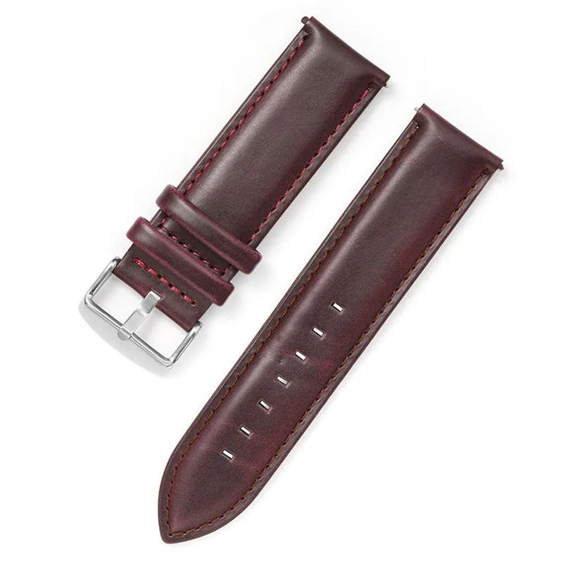 18mm 20mm 22mm Quick Release Leather Watch Band Crazy Horse Leather Retro Watchband Wrist Strap Watch Accessories with Tool