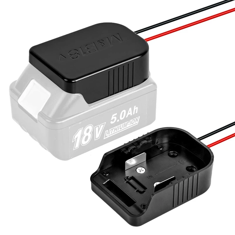 อะแดปเตอร์แบตเตอรี่สำหรับ Makita & Bosch 18V อะแดปเตอร์ขั้วต่อแบตเตอรี่ที่ยึดกับ14 AWG พลังงานตัวเชื่อมสายสีดำ