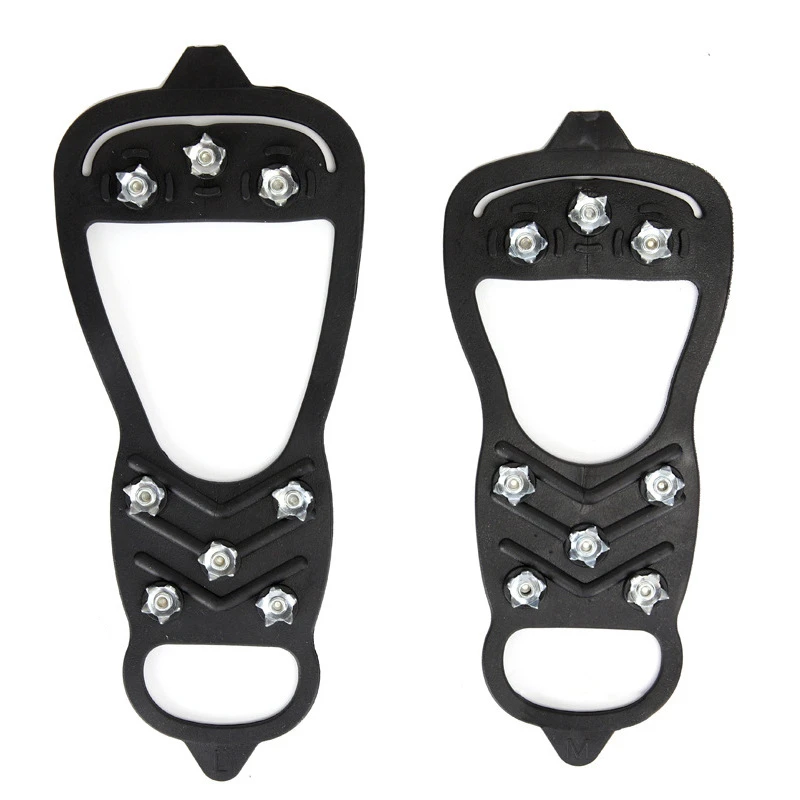 Crampones de escalada de 8 dientes para exteriores, zapatos antideslizantes de acero al manganeso para caminar en invierno, pesca en hielo y nieve