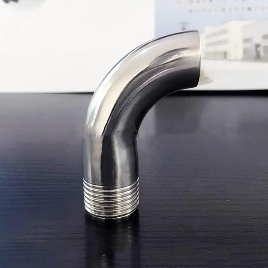 

63mm 2.5" Pipe OD Butt Weld x 2" BSPT Male 90 Degree Elbow SUS 304 Stainless Steel Sanitary Pipe Fitting Home Brew Beer Wine