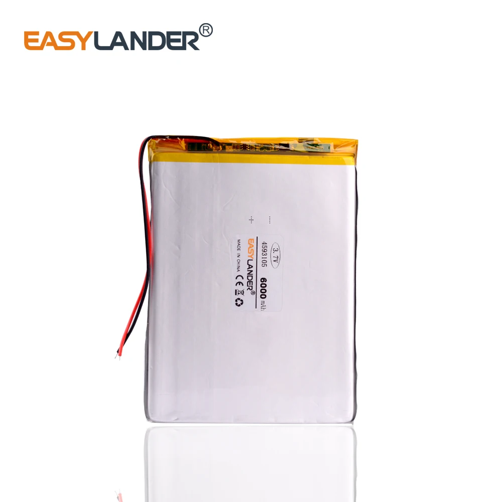 

3pcs/Lot 3.7V 4594105 6000mAh Rechargeable Li-Polymer Li-ion Battery For PAD DIY E-Book PSP DVD Power bank Tablet PC 4593105